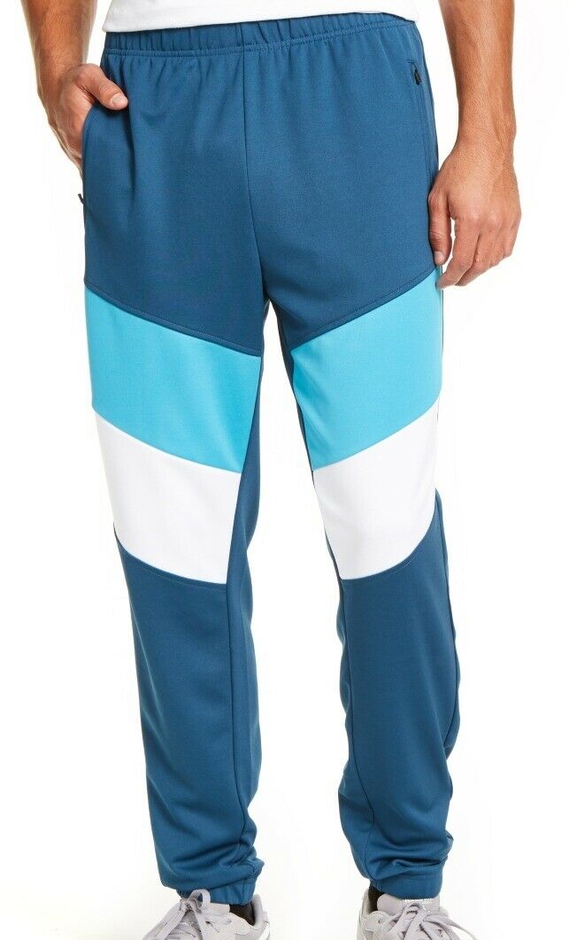 Calça de moletom masculina Ideology Colorblocked Turq tamanho pequeno