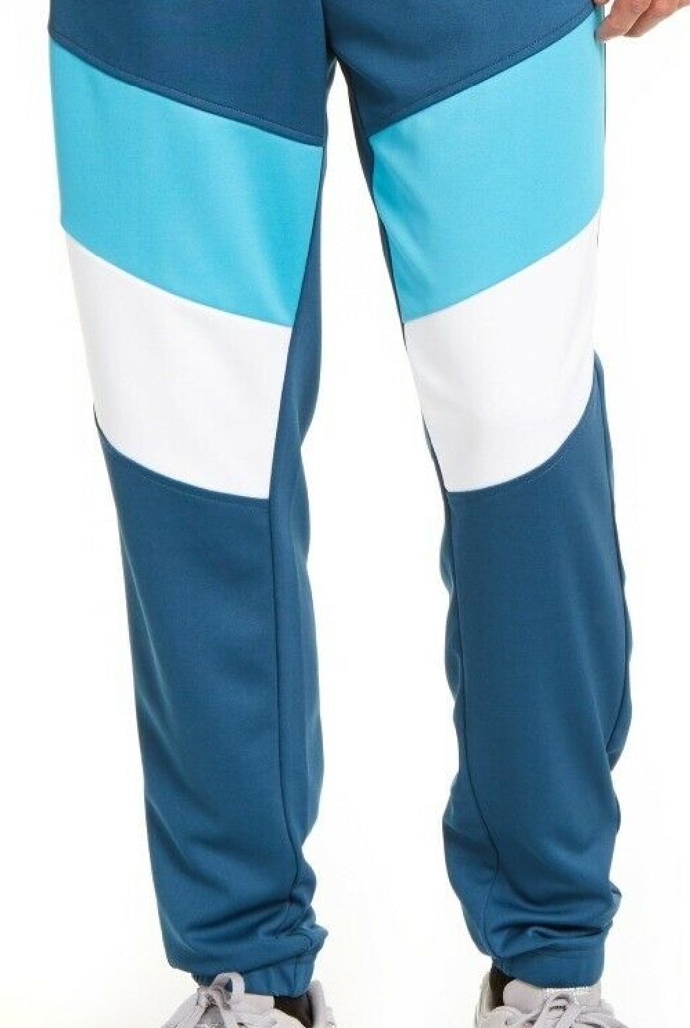 Calça de moletom masculina Ideology Colorblocked Turq tamanho pequeno