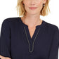 Túnica feminina com decote aberto JM Collection, azul, tamanho médio