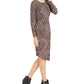 Vestido envelope falso com estampa de leopardo Alfani feminino, rosa, tamanho grande