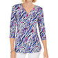 Blusa feminina estampada com zíper frontal, tamanho grande, laranja, da coleção JM