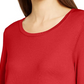 Alfani Suéter Feminino Petite Hardware Costurado Tamanho Médio Vermelho Petite