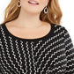 Top feminino plus size com estampa de amarrar na cintura, tamanho 3, extra grande, Alfani