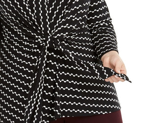 Top feminino plus size com estampa de amarrar na cintura, tamanho 3, extra grande, Alfani