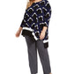 Top Alfani Plus Size Feminino Estampado Cano Alto Azul Tamanho OX