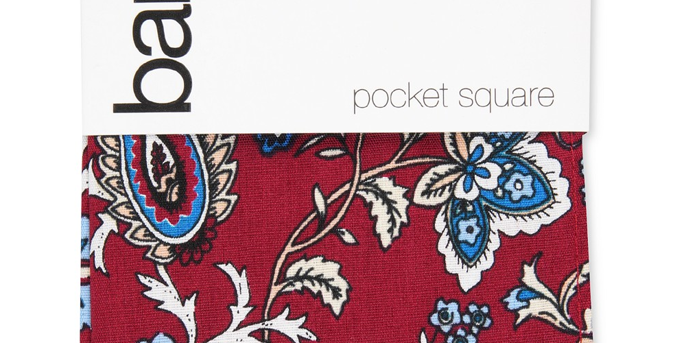 Lenço de bolso masculino Bar III Lucas Paisley vermelho tamanho regular