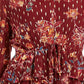 Top feminino estampado com cordão na cintura, tamanho grande, vermelho, estilo &amp; co