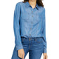 Camisa feminina Chambray Charter Club azul tamanho grande