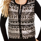 Cardigan feminino Fair Isle com lantejoulas Charter Club, preto, tamanho extragrande