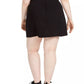 Saia-calça feminina Ideology Plus Size com cordão na cintura, preta, tamanho XX-G