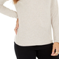 Blusa feminina de gola alta e manga comprida estilo &amp; co, bege, tamanho extragrande