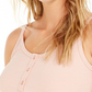Blusa camisola feminina Bar III Becca Tilley X canelada com amarração frontal, rosa, tamanho médio