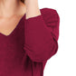 Túnica feminina estilo &amp; co com decote em V e ombros caídos, vermelha, tamanho extra pequeno
