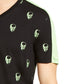 Camiseta masculina com estampa de caveira e gola V da INC International Concepts, preta, tamanho grande