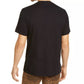 Camiseta masculina com zíper e decote em V, da INC International Concepts, com acabamento em couro sintético, preta, tamanho pequeno