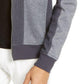 Jaqueta bomber masculina de malha texturizada com blocos de cores e peças da INC International Concepts, cinza, tamanho 3 extra grande
