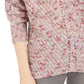 Suéter feminino com decote em V e manga dolman, estilo &amp; co, rosa médio