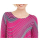 Camiseta feminina estampada com redemoinhos JM Collection, rosa, tamanho extra grande