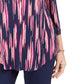 Camiseta feminina estampada manga 3/4 da coleção JM, rosa, tamanho grande