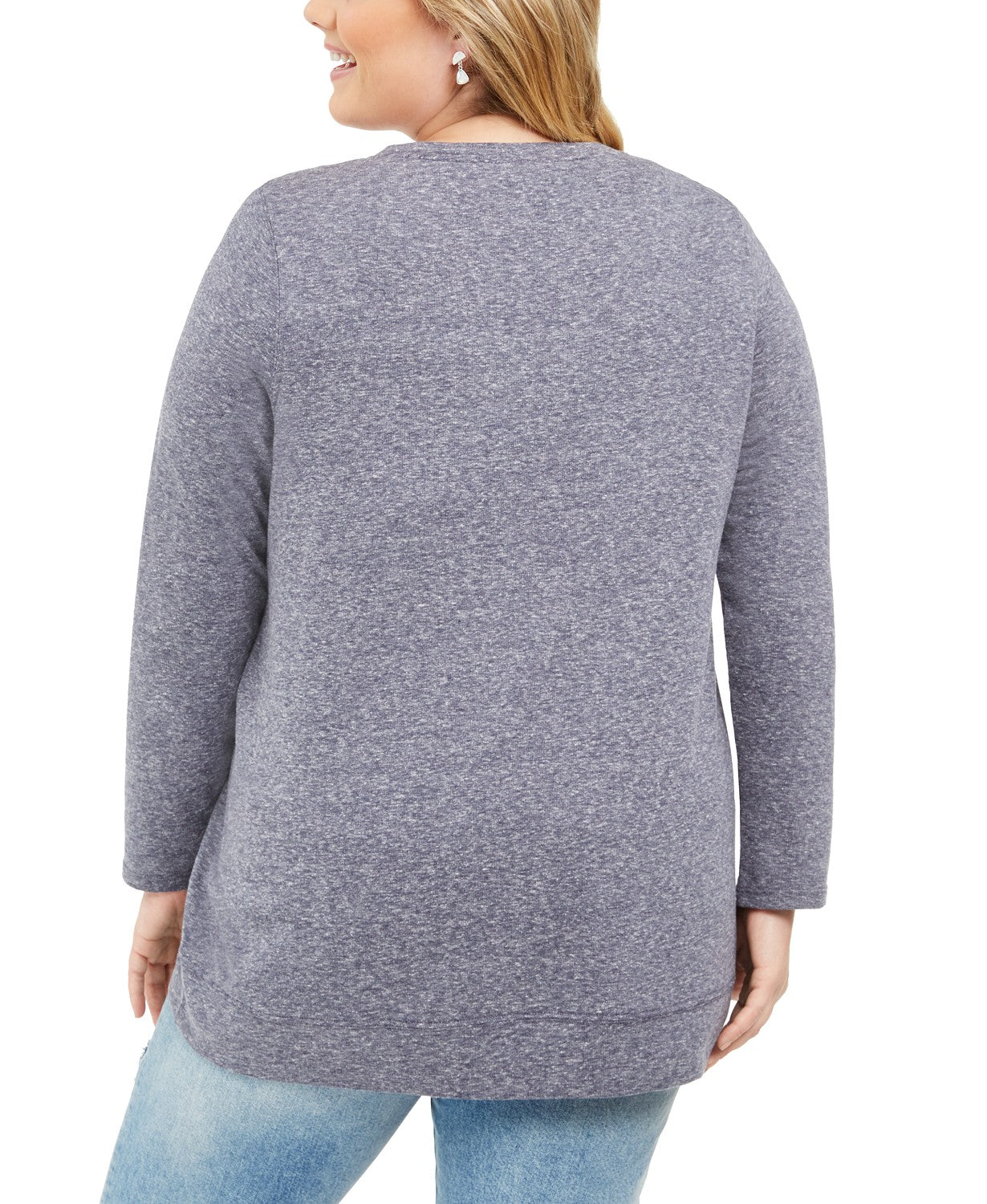 Moletom Feminino Whimsy Azul Tamanho Grande Estilo &amp; Co