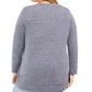Moletom Feminino Whimsy da Style &amp; Co Azul Tamanho P
