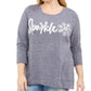 Moletom Feminino Whimsy Azul Tamanho Extra Grande Estilo &amp; Co