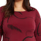 Alfani Plus Size Estampado Lenço-Bainha Top Mal Gestr Stch Tamanho OX