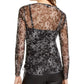 Blusa feminina franzida com bainha amarrada, preta, tamanho grande, da INC International Concepts