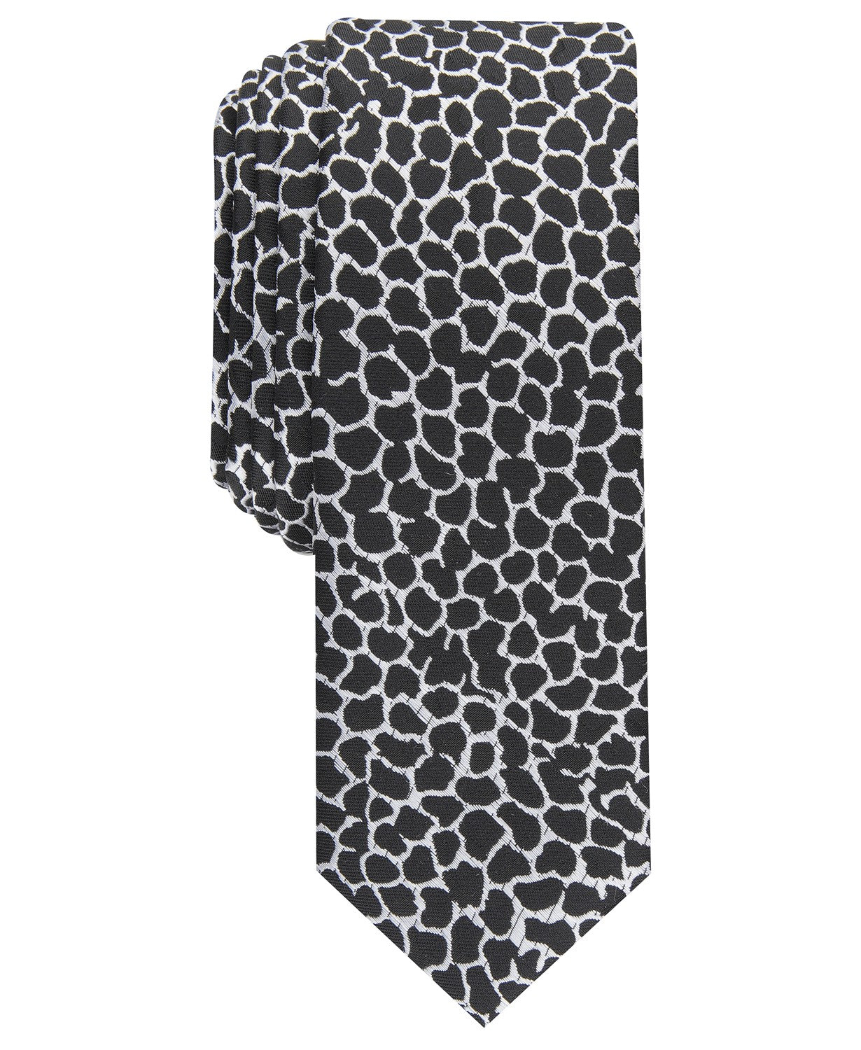 INC International Concepts Gravata Abstrata Skinny Masculina International Concepts Preta Tamanho Regular