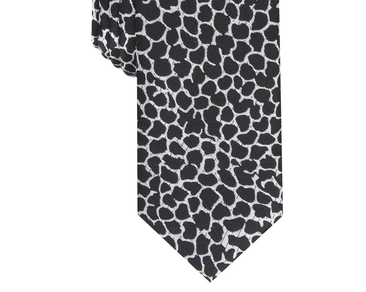 INC International Concepts Gravata Abstrata Skinny Masculina International Concepts Preta Tamanho Regular