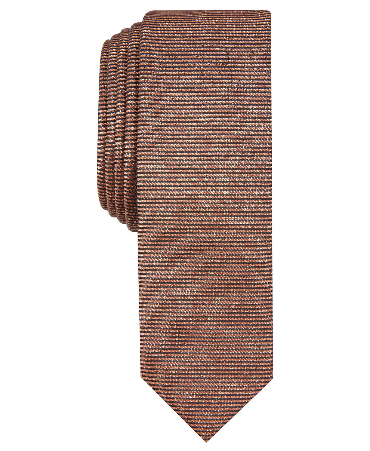 Gravata metálica sólida masculina INC International Concepts marrom tamanho regular