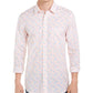 Camisa estampada masculina de tenista Club Room, branca, tamanho pequeno