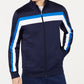 Jaqueta de corrida listrada masculina Club Room, azul marinho, tamanho pequeno