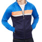 Jaqueta de corrida masculina Chevron Club Room azul escuro tamanho XX-G