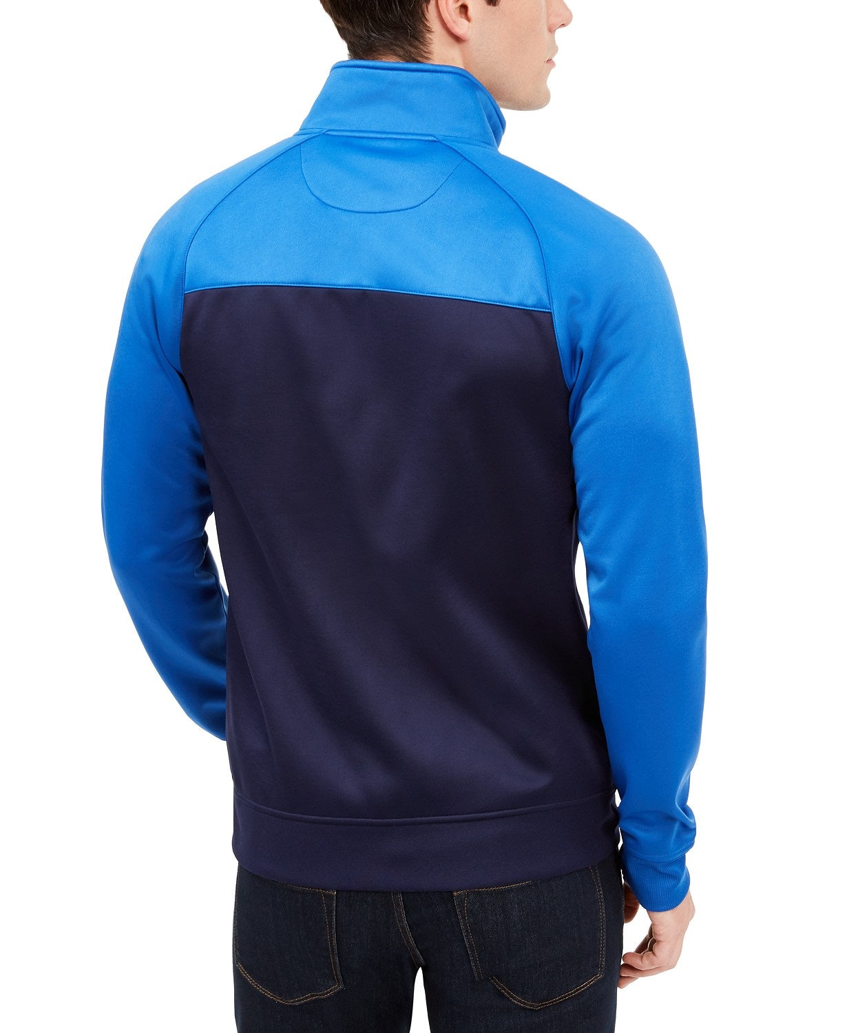 Jaqueta de corrida masculina Chevron Club Room azul escuro tamanho XX-G