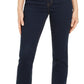 Calça jeans feminina estilo &amp; co com controle de barriga e perna reta, preta, tamanho 8