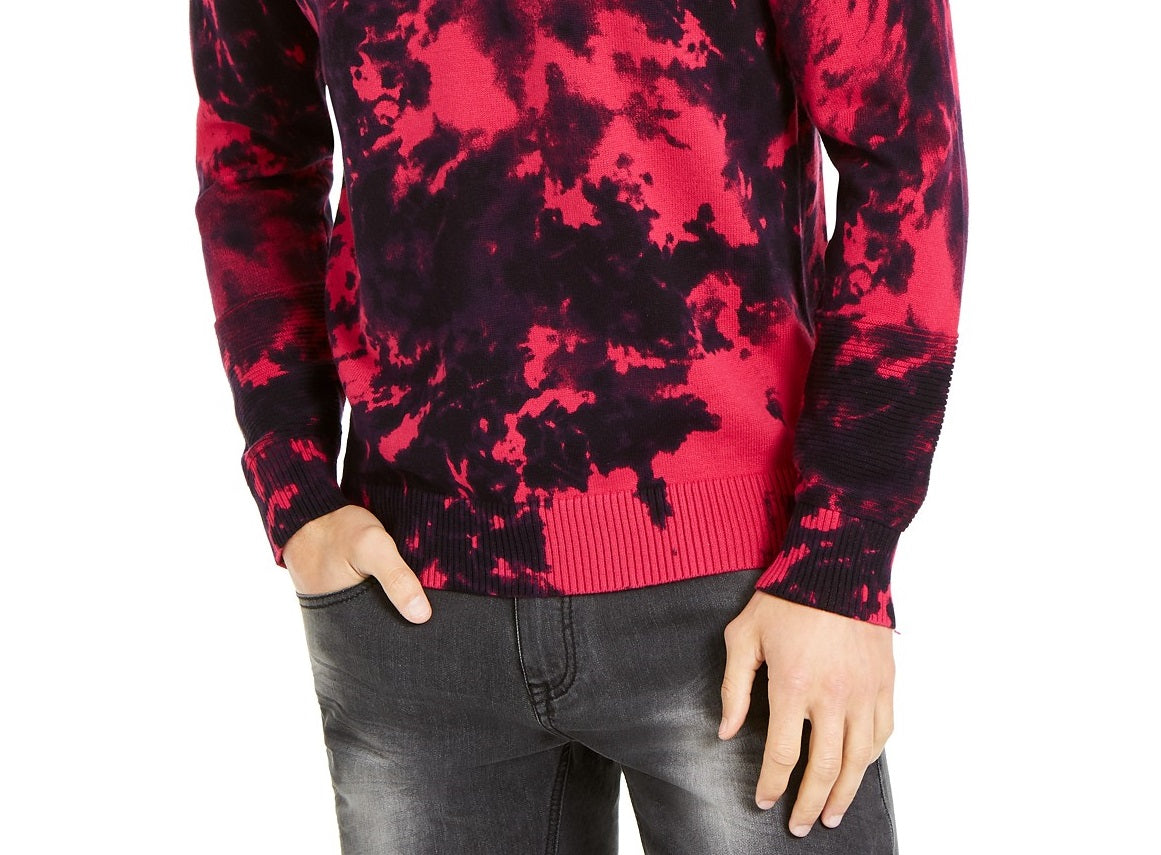 Suéter masculino Gnover Tie Dye da INC International Concepts, tamanho extra pequeno, vermelho