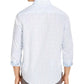 Camisa masculina com estampa de foulard elástico Tasso Elba, azul, tamanho médio