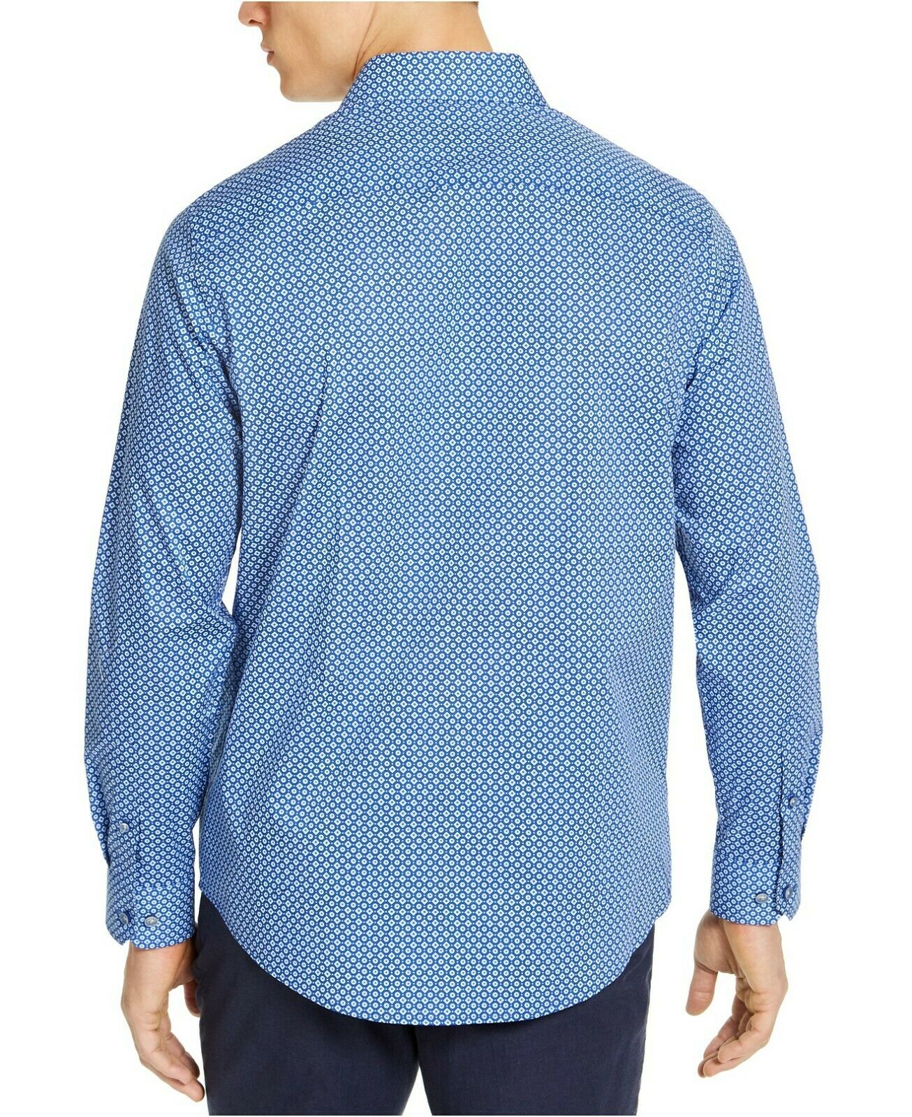 Camisa estampada Marcello masculina Tasso Elba, azul, tamanho extra grande