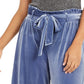 Calça feminina de veludo com perna larga e bolso tipo saco, tamanho extra grande, da INC International Concepts