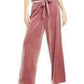 Calça feminina de veludo com perna larga e bolso tipo saco, INC International Concepts, rosa, tamanho extra grande