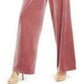 Calça feminina de veludo com perna larga e bolso tipo saco, INC International Concepts, rosa, tamanho extra grande