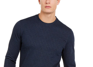 Moletom Alfani Masculino Classic-Fit Stretch Listrado Azul Marinho