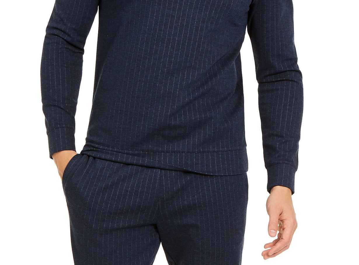 Moletom Alfani Masculino Classic-Fit Stretch Stripe Knit Azul Tamanho Extra Grande