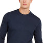 Moletom Alfani Masculino Classic-Fit Stretch Stripe Knit Azul Marinho Tamanho Médio