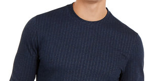 Moletom Alfani Masculino Classic-Fit Stretch Listrado Azul Marinho