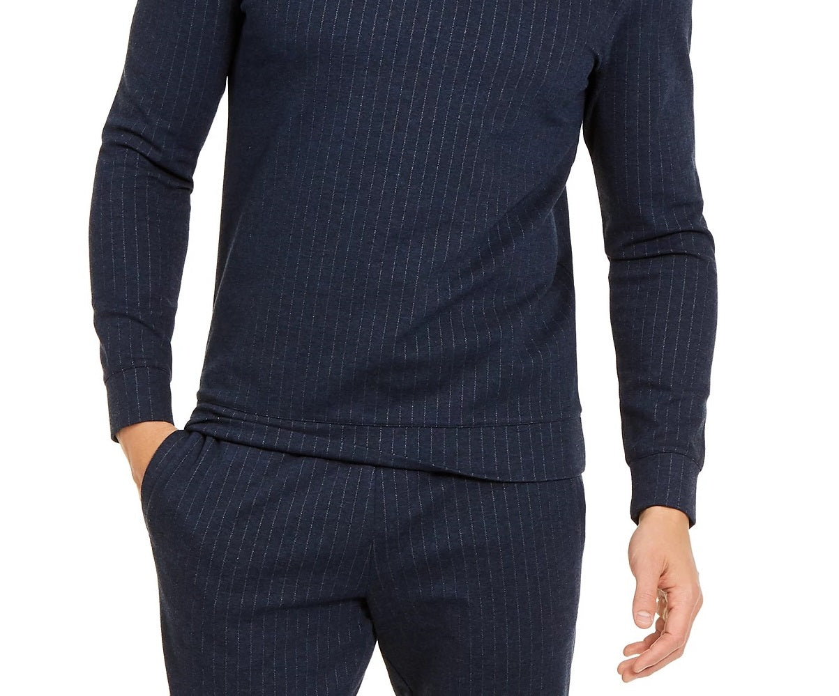 Moletom Alfani Masculino Classic-Fit Stretch Stripe Knit Azul Marinho Tamanho XXG