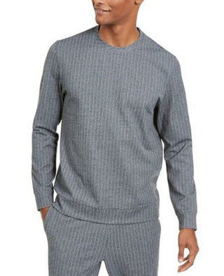 Moletom Alfani Masculino Classic-Fit Stretch Stripe Knit Cinza Tamanho 2 Extra Grande
