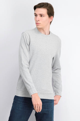Moletom Alfani Masculino Classic-Fit Stretch Stripe Knit Cinza Tamanho Médio
