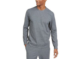 Moletom Alfani Masculino Classic Fit Stretch Listrado Cinza Tamanho X-G